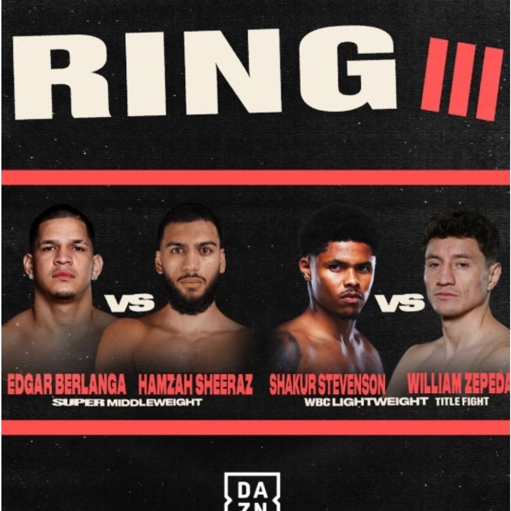 Boxing Event Poster with Fighters